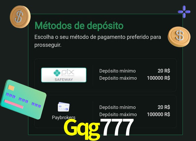 O cassino Gqg777 oferece uma grande variedade de métodos de pagamento